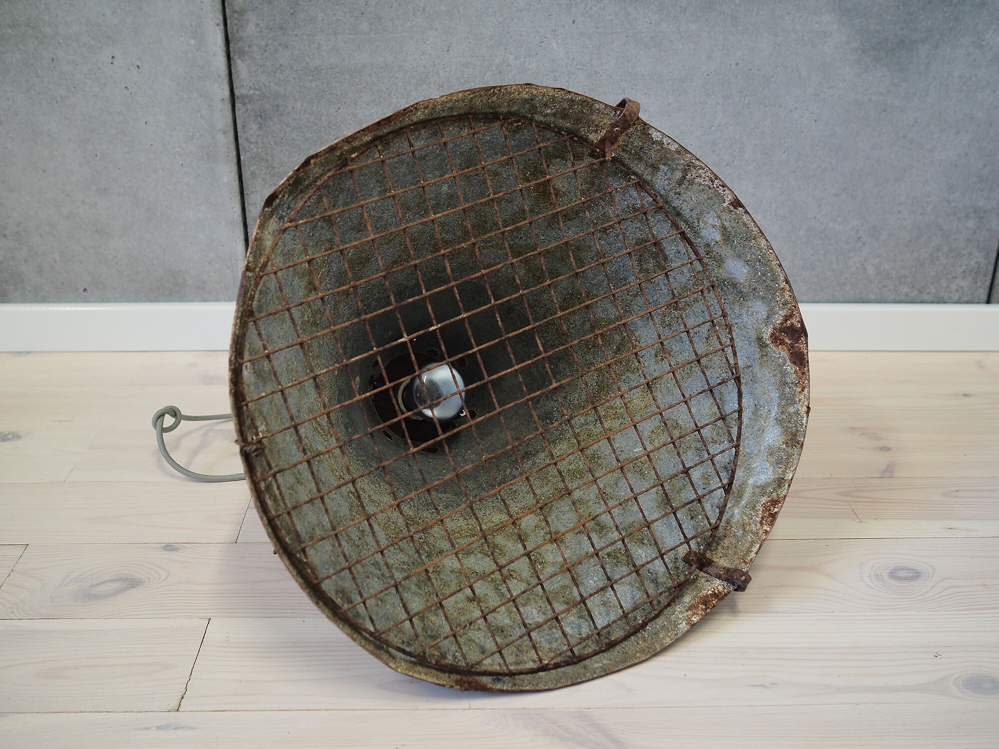 Metal lamp, industrial style, 50's