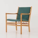 Fauteuil en hêtre, design danois, années 1970, designer : Erik Ole Jørgensen