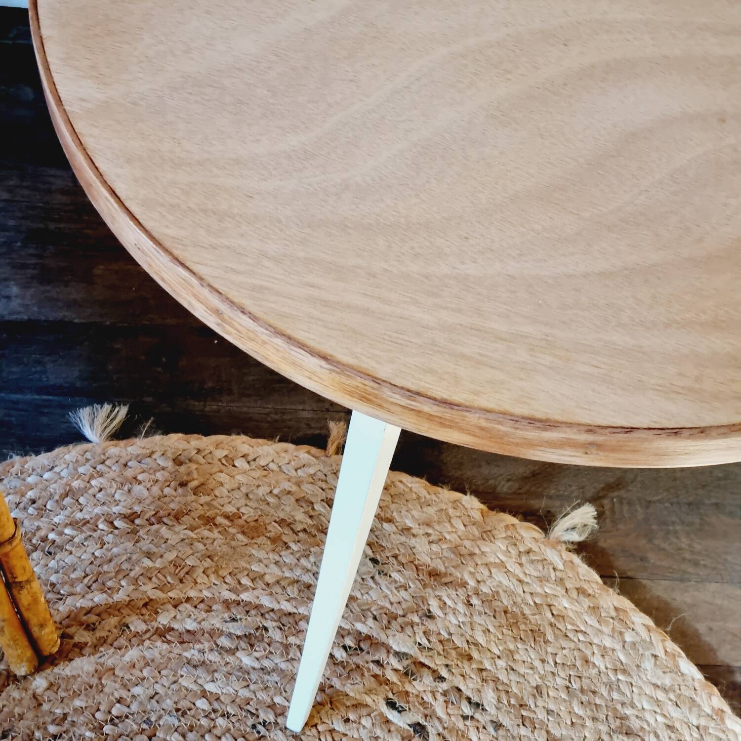Wooden tripod side table