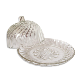 Old cheese bell and its glass plate