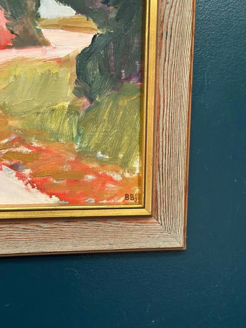 Original Danish Oil on Canvas – “Varm dag, Frankrike”  by Bente Bjerregaard