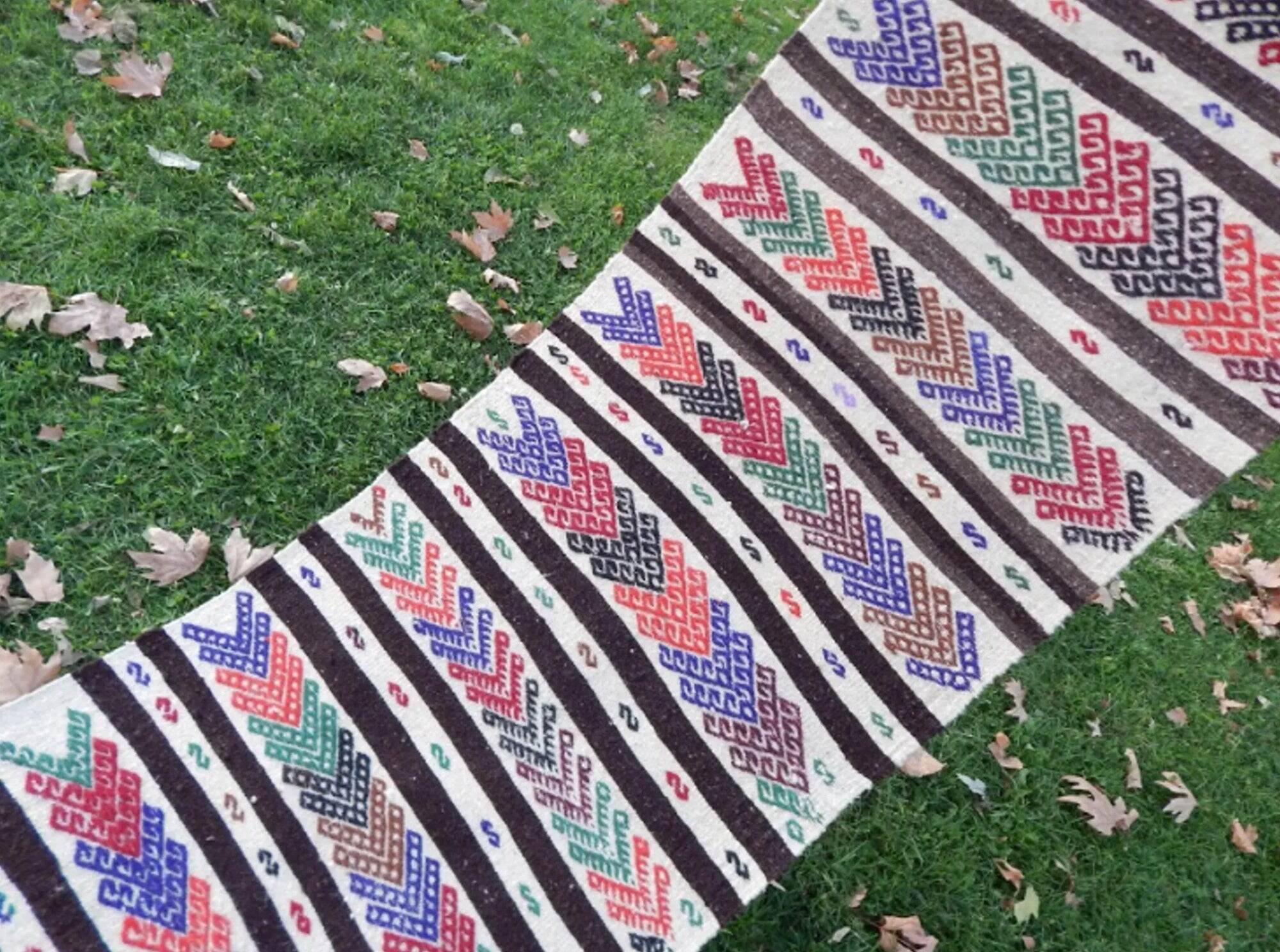 Vintage Turkish hallway rug 62x332 cm