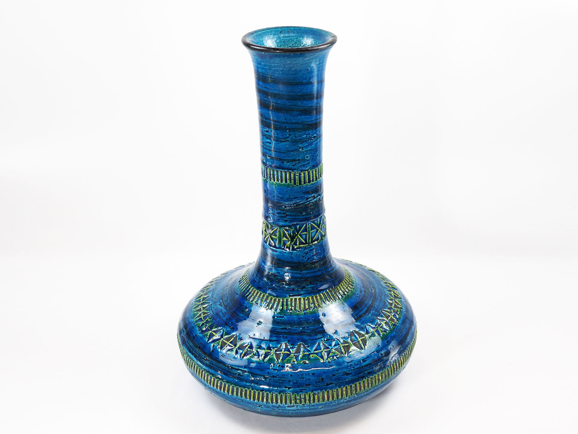 Aldo Londi for Bitossi Rimini blue Vase-Circa 1960