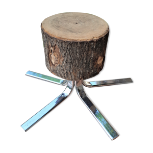 tabouret en bois pivotant