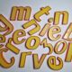 Set of 19 "pop" sign letters, 20 cm