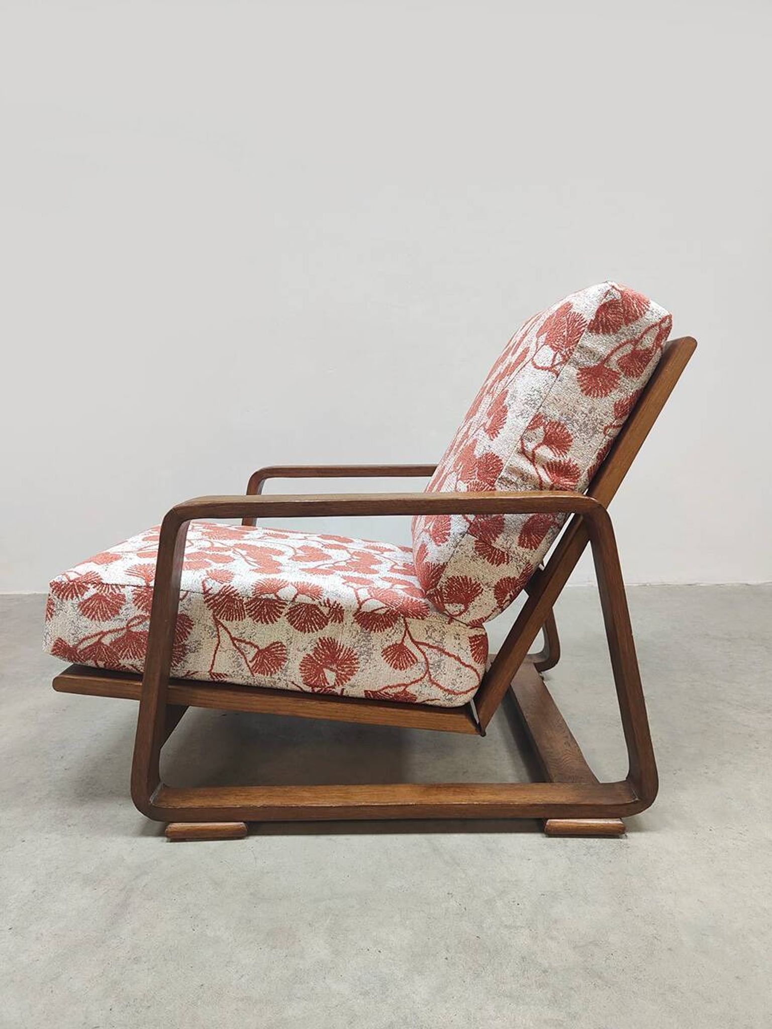 Fauteuil courbé réglable en bois courbé du milieu du siècle