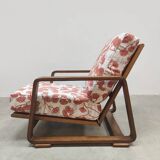Midcentury adjustable bentwood curved armchair