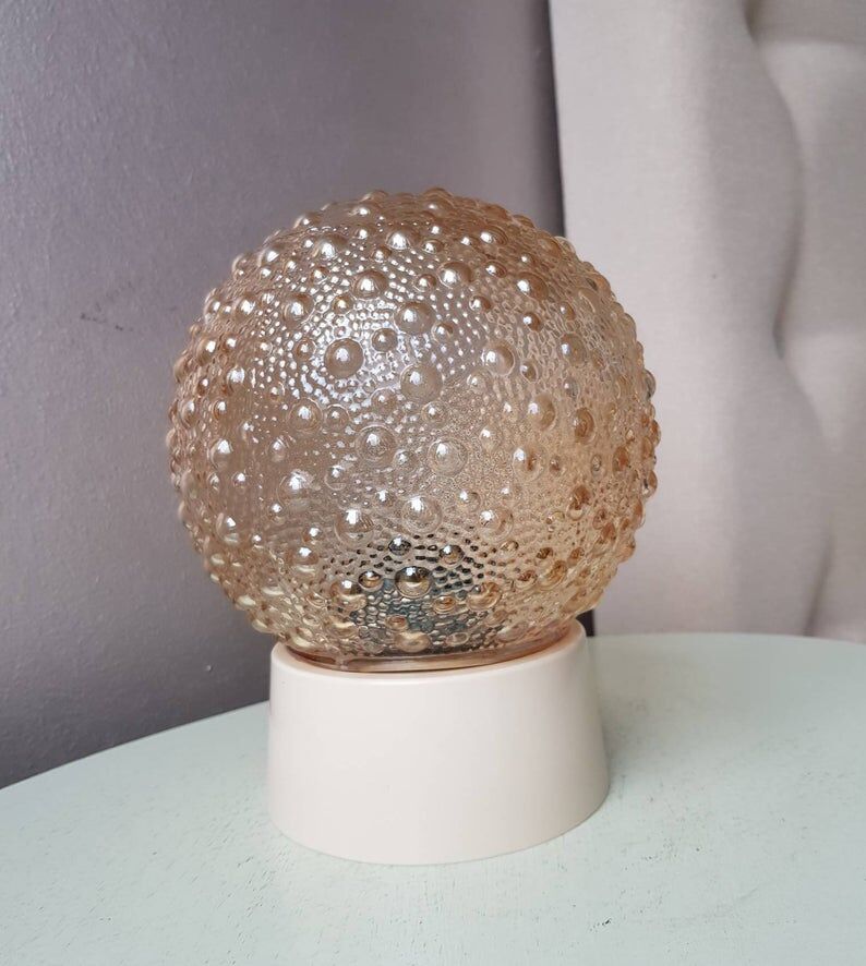 60s glass mid-century ceiling light