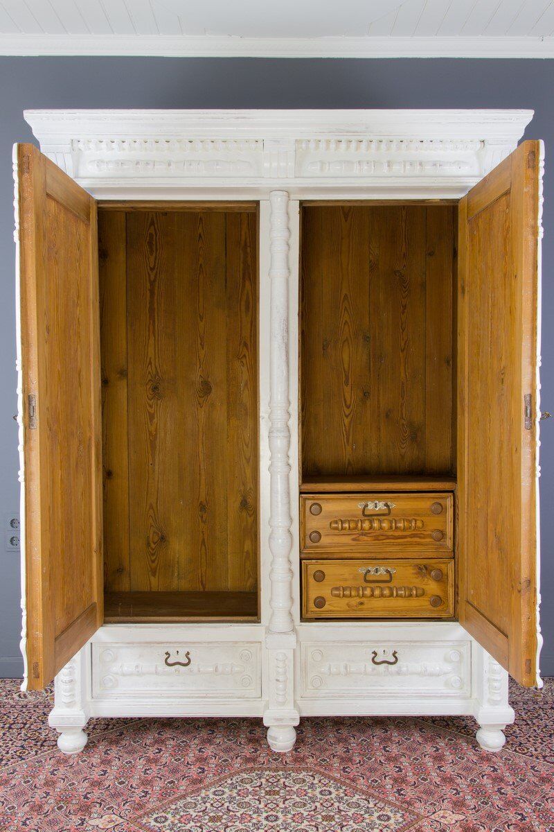 Solid pine 2-door armoire, ca. 1920s