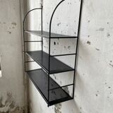 Black metal string shelf