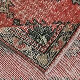 Classic Pattern Red & Green Vintage Runner Rug, 104x344Cm