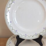 4 flat plates old Longwy Violetta