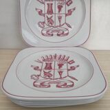 6 Sarreguemines Plates