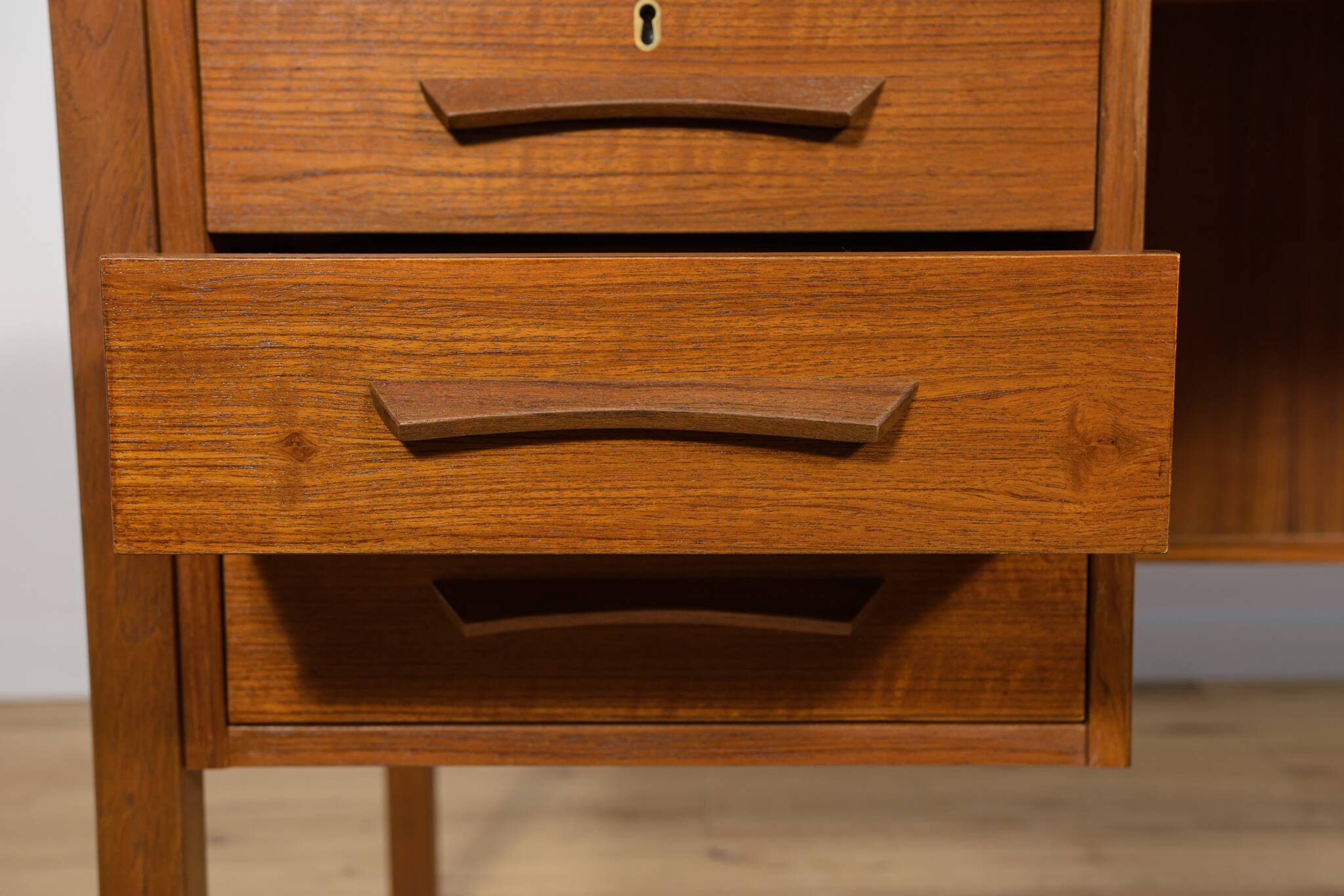 Mid-Century Freestanding Teak Desk, Denmark, 1960s