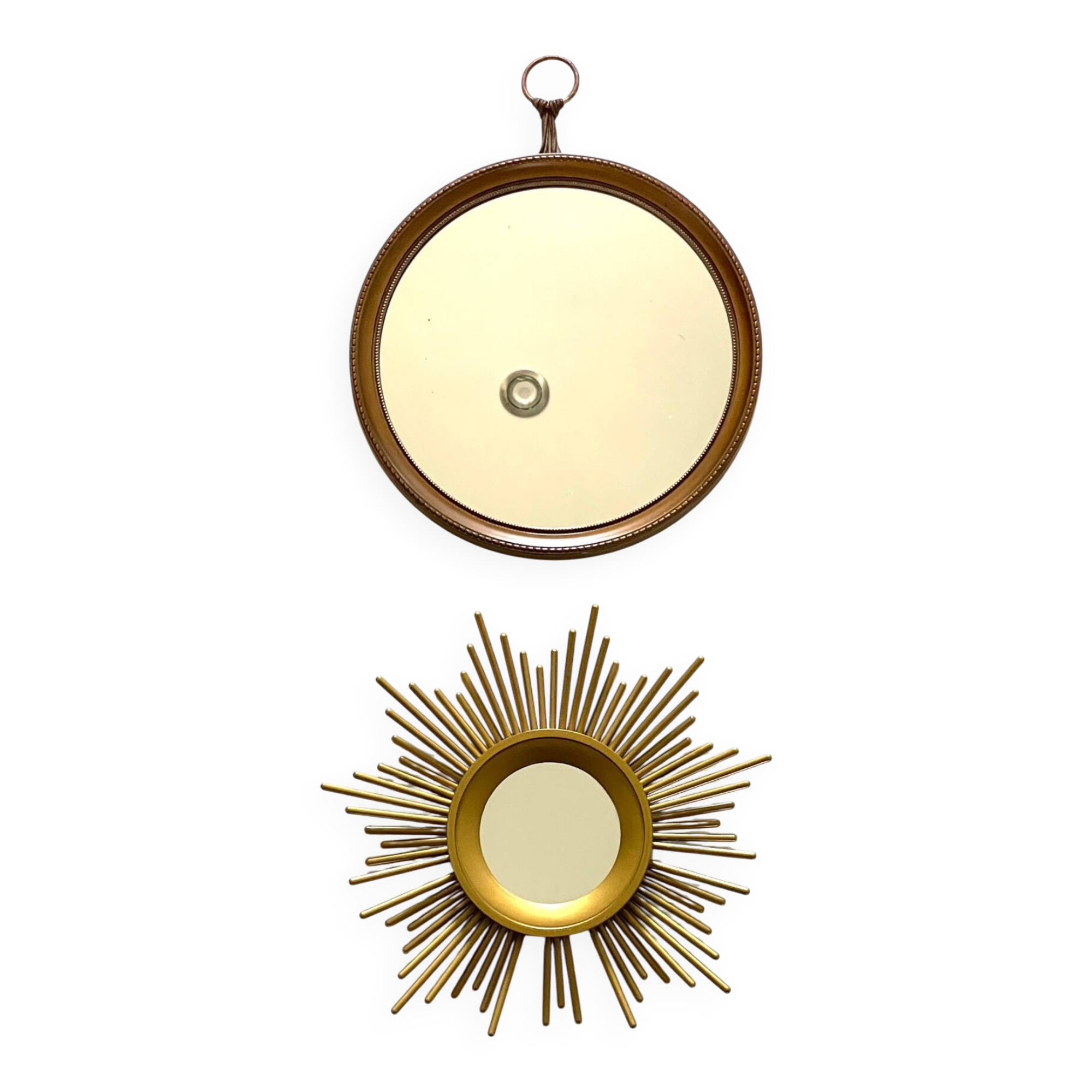 2 miroirs soleil vintage