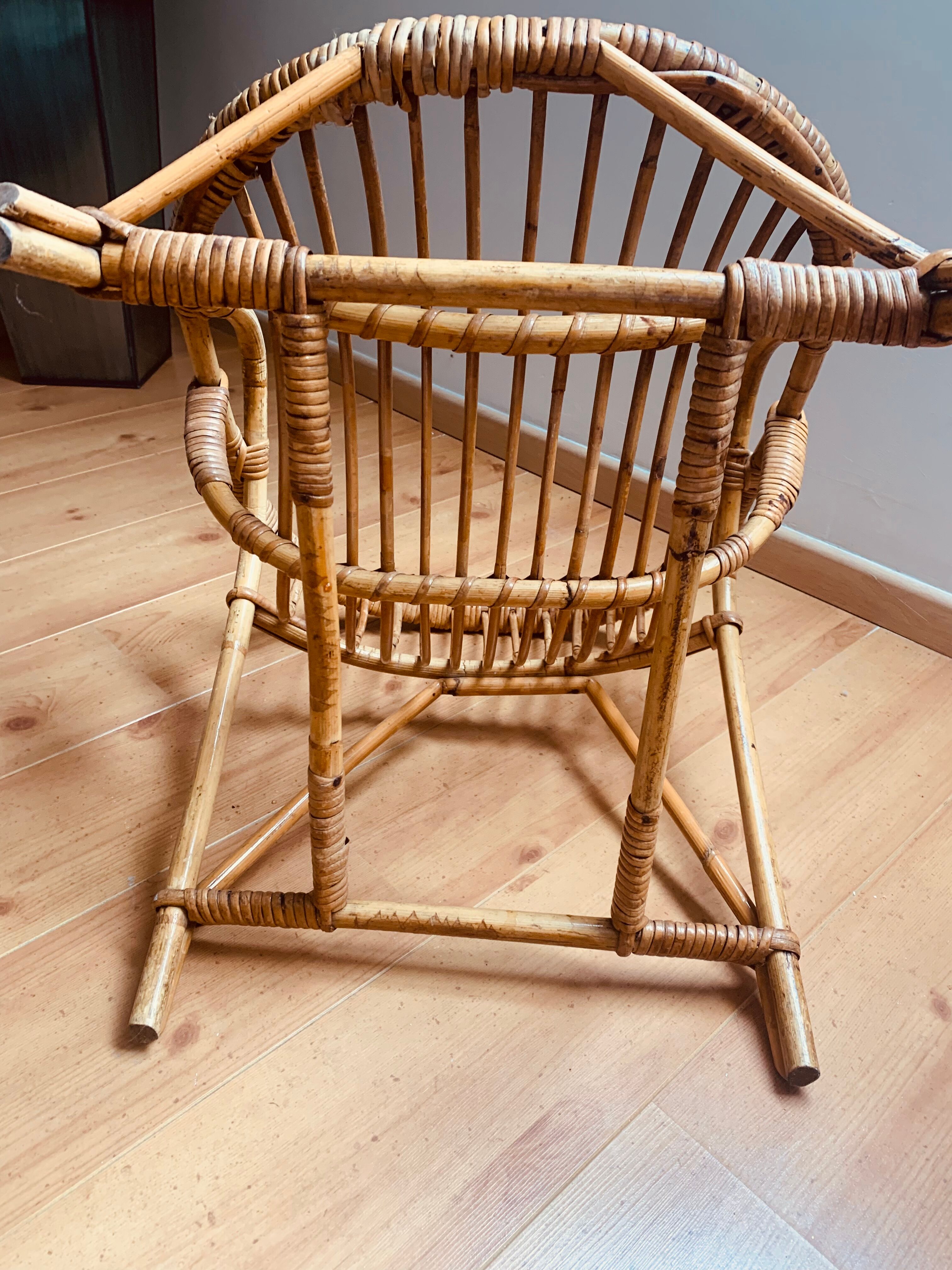 Wicker armchair