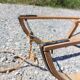 Old large sled in solid beech - 111 cm