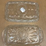 Glass butter dish