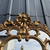 Miroir Doré à parcloses  de Style Régence Louis XV