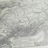 Old map of Siberia from 1928