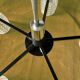 Large modernist chandelier in chromed metal and textured glass - 5 arms