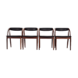 Lot de 4 chaises en teck, design danois, années 1970, Danemark