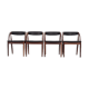 Lot de 4 chaises en teck, design danois, années 1970, Danemark