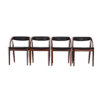 Lot de 4 chaises en teck, design danois, années 1970, Danemark