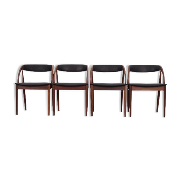 Lot de 4 chaises en teck, design danois, années 1970, Danemark