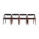 Lot de 4 chaises en teck, design danois, années 1970, Danemark