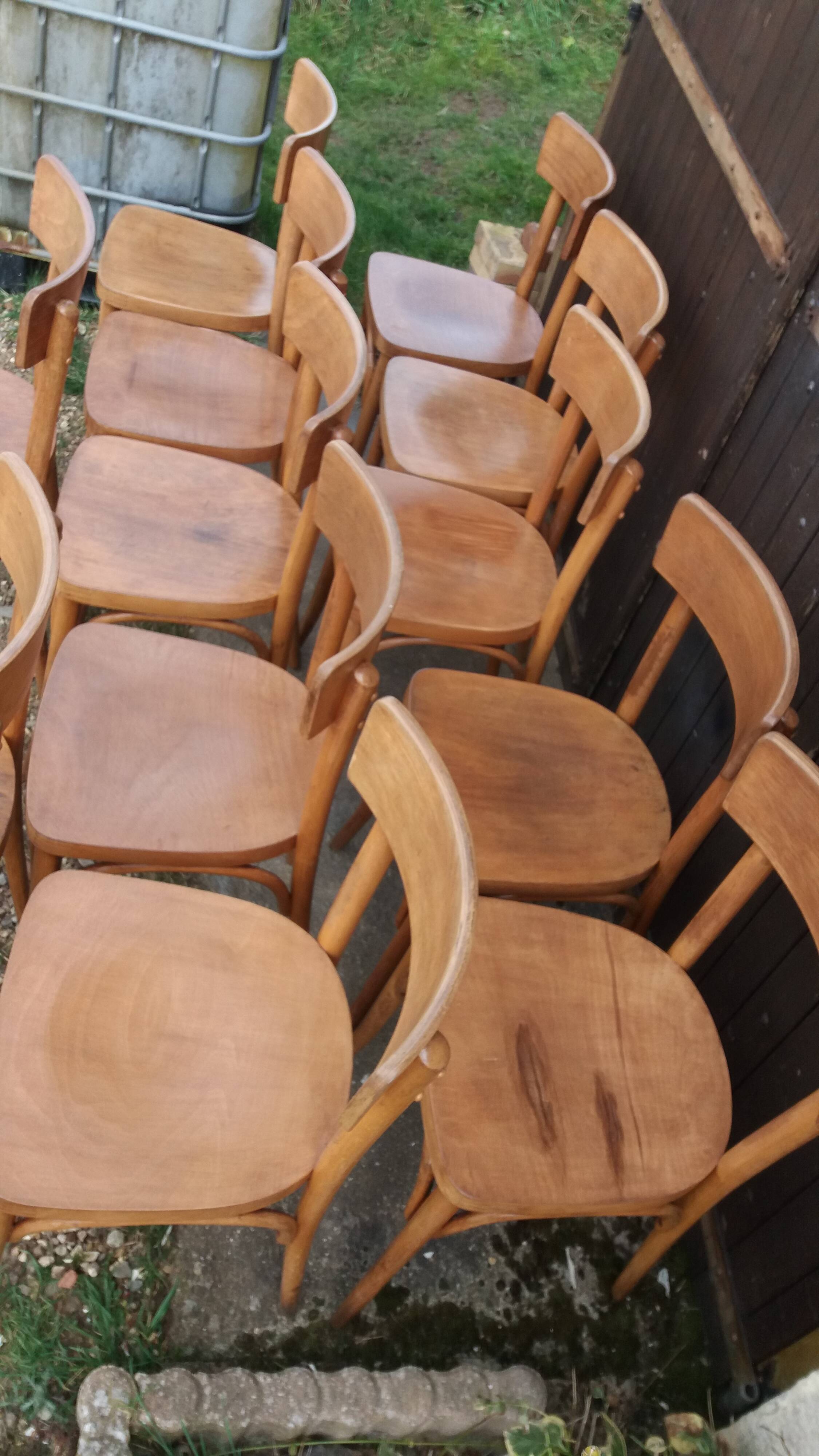 Set of 12 bistro chairs