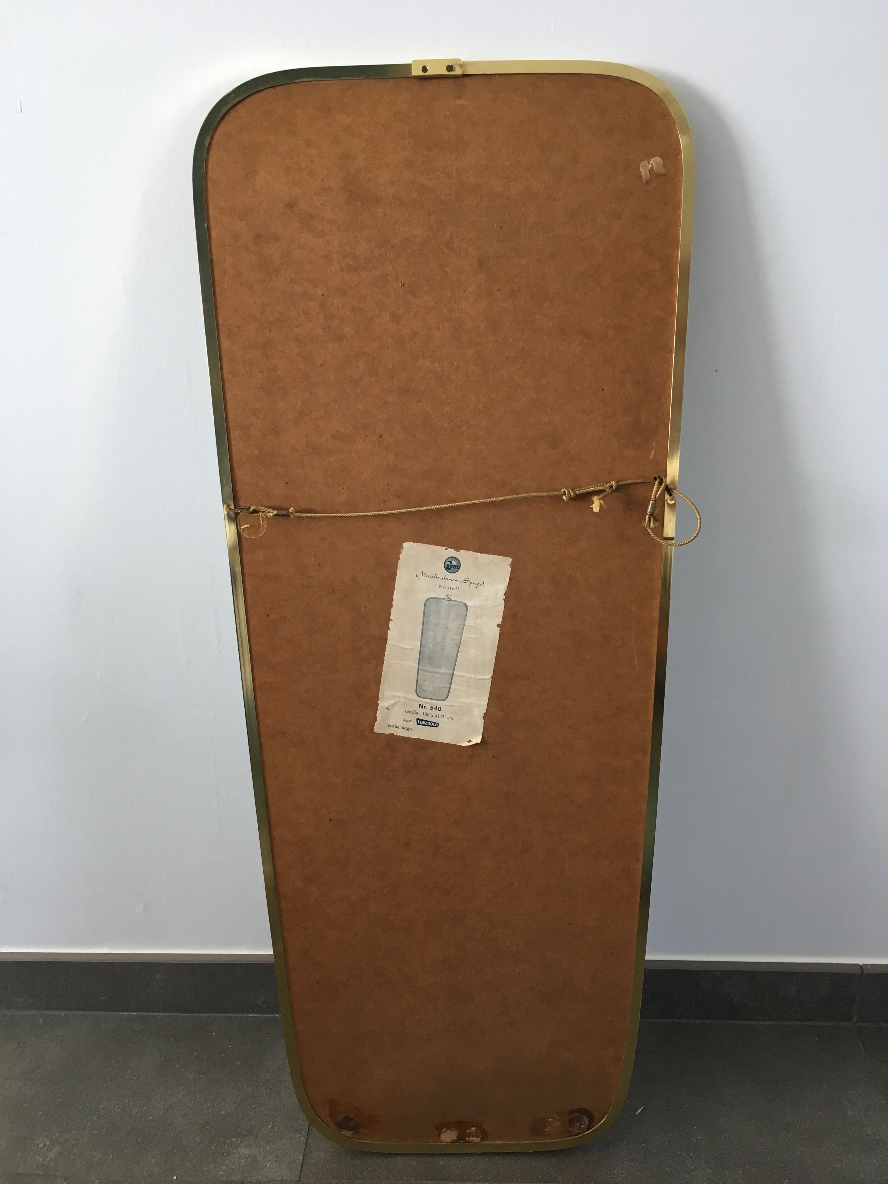 Asymmetrical mirror gold metal 60s