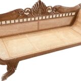 Banc rotin antique