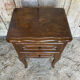 Antique Nightstand Louis XV Style Wood 2 Drawers Vintage #E294