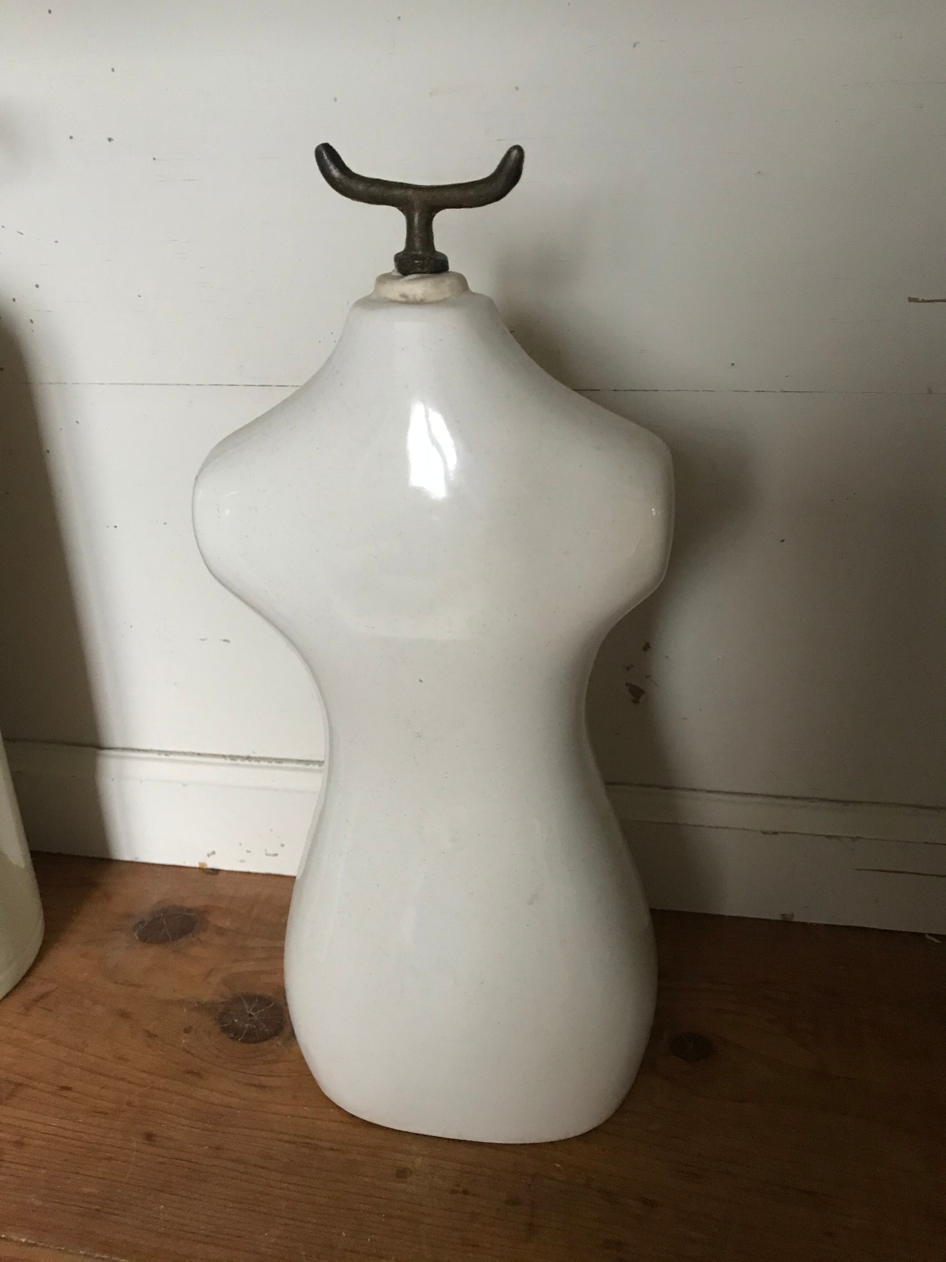 Enamelled ceramic bust