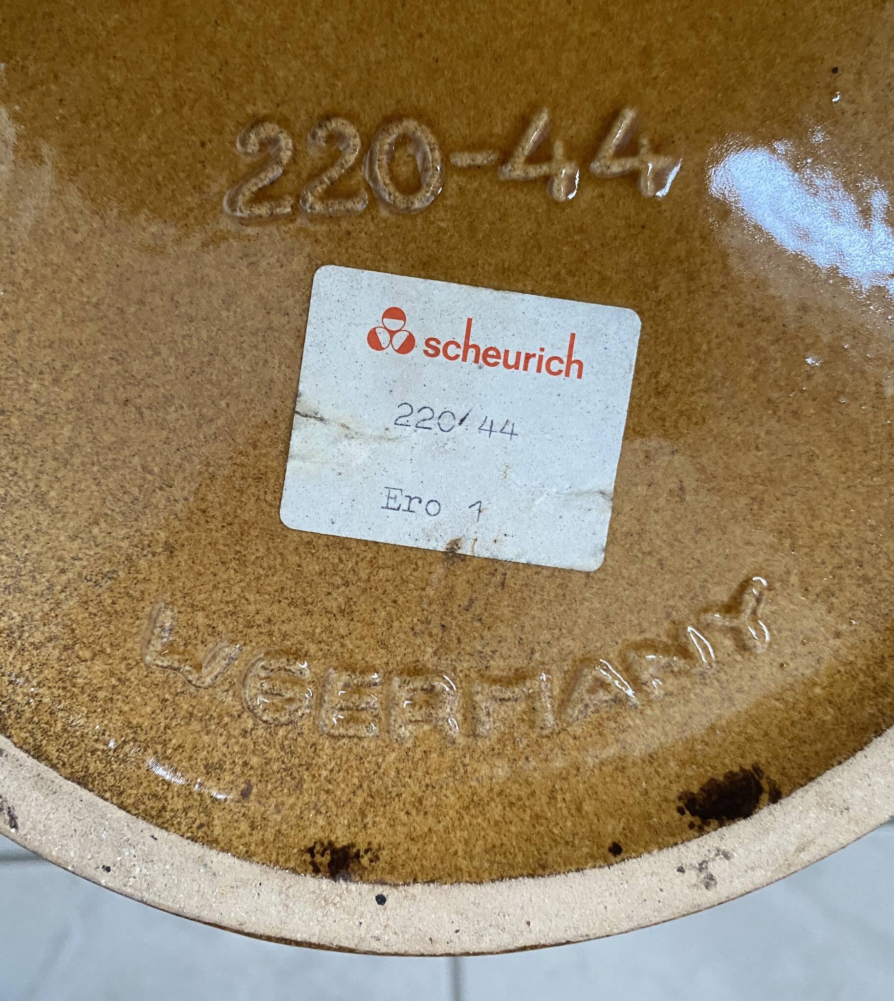 Xl Scheurich vase brown model 220-44 1970s