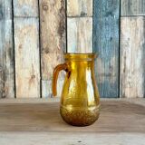 Pichet 70s en verre jaune