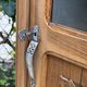 Rare pair of Art Deco glass columns in solid walnut – renovated