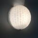 Vintage white glass half-sphere wall light. 1970s