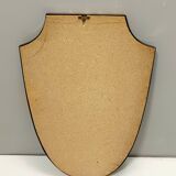 Vintage Brass Shield Shaped Wall Mirror, Italy