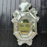 Miroir vénitien en verre de Murano, vers 1930