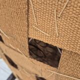 1950s, Danish vintage chair, light green cotton/wool fabric, beech wood.