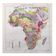Old geological map of Africa 43x43cm from 1950