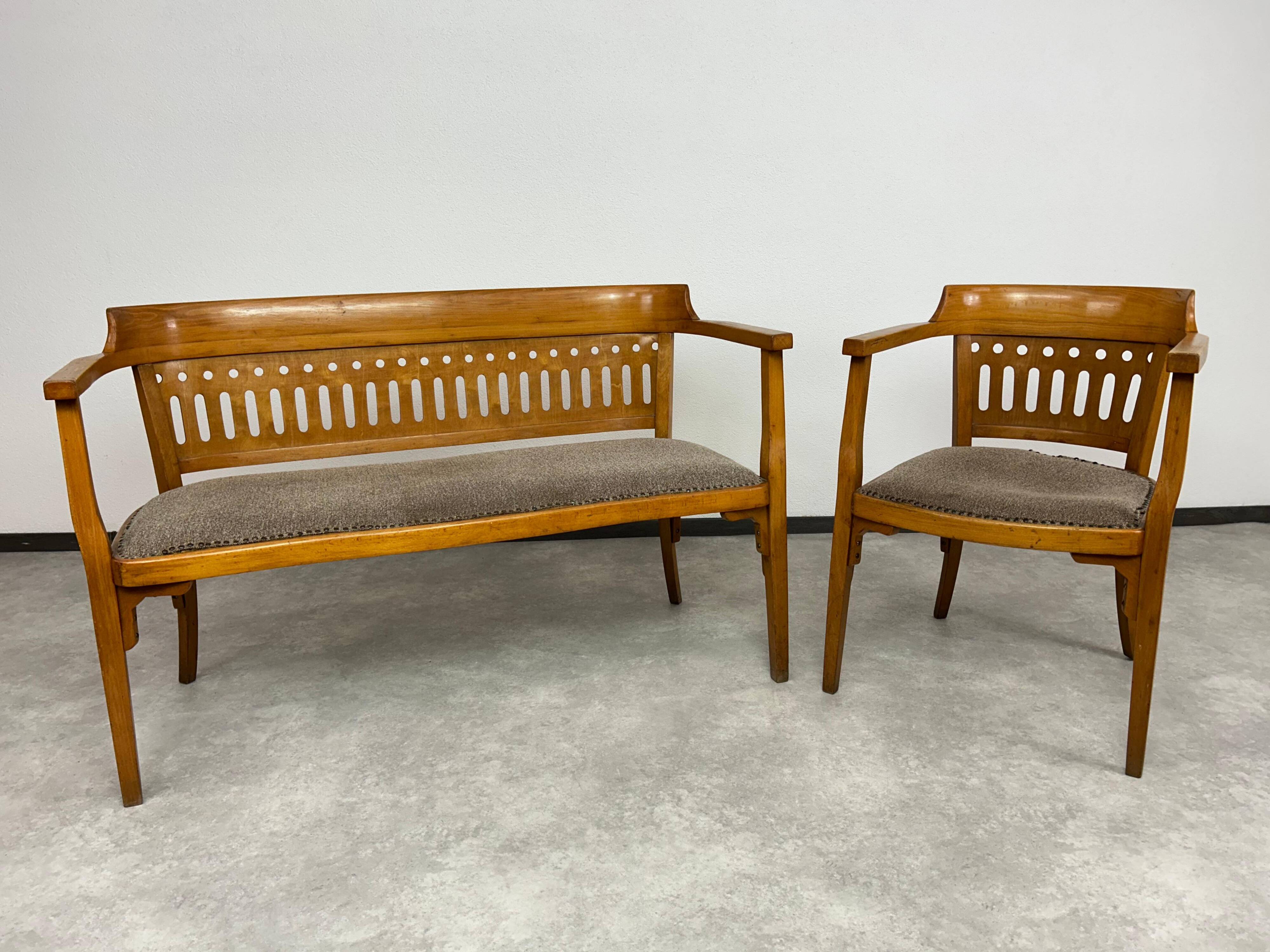 Bench/Sofa Vienna Secession by Otto Wagner executed by Pancota Vienna