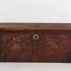 Coffre ancien peint avec motifs floraux et serrure en fer (vers 1820) #47