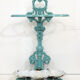 Enamelled cast iron umbrella holder