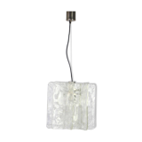 1 of 2 Murano glass chandeliers designed by Carlo Nason for Mazzega, 1970s.