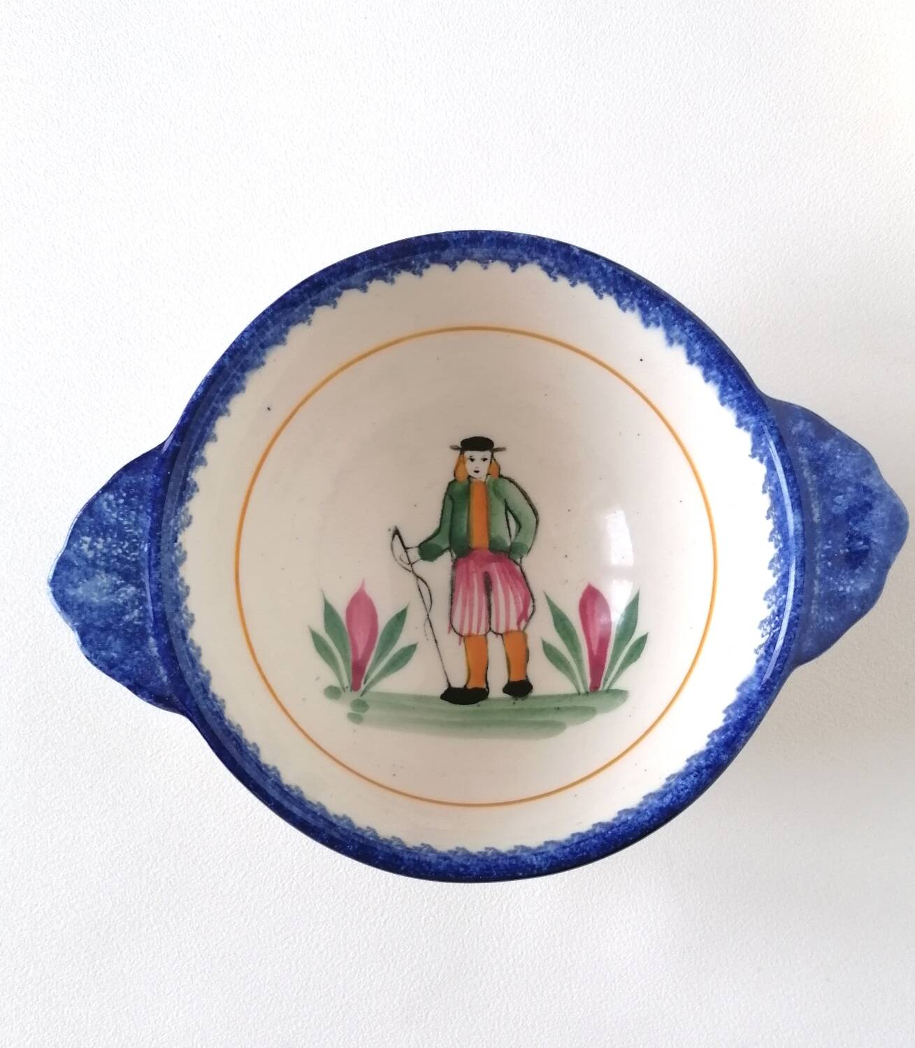 Two Henriot Quimper Breton bowls