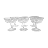 Lot of six glasses waterford crystal champagne alana pattern glasses crystal cup