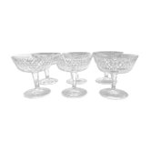 Lot of six glasses waterford crystal champagne alana pattern glasses crystal cup